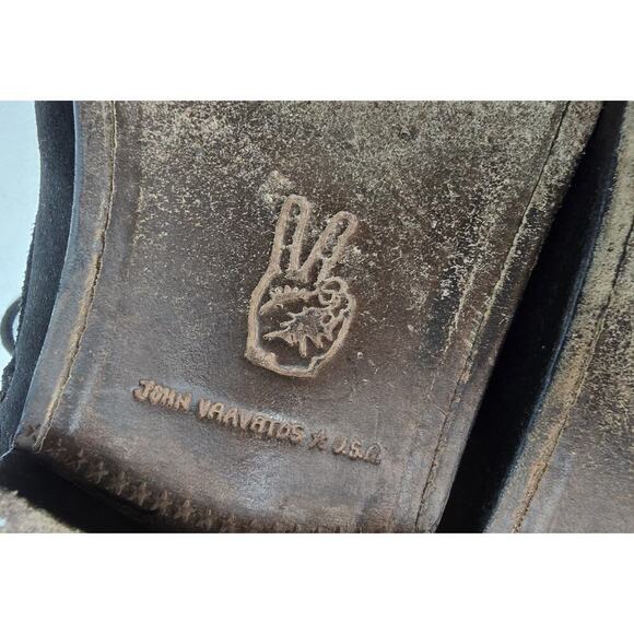 John Varvatos USA Mens Lace Up Dress Shoes Black Suede Derby SZ 10.5 M - Picture 9 of 10